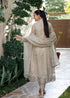 HP002 - Brownish grey shirt with attached shameez & malai trousers with chiffon dupatta. With Inner.